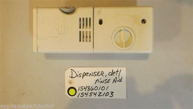 ELECTROLUX Dishwasher 154860101 154542103 Dispenser,det/rinse Aid USED PART ELECTROLUX Dishwasher 154860101 154542103 Dispenser,det/rinse Aid USED PART